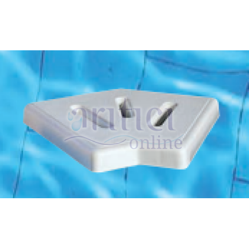 Havuz Taşma Izgarası Köşe Parçası 45° - Plastik - 25 cm - Şeffaf