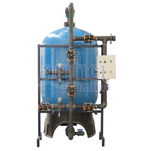FRP Tanklı Yüzey Borulamalı Aktif Karbon Filtre Sistemi 13 m3/saat